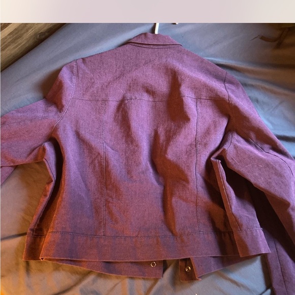 Chic Purple Denim Jacket - Picture 2 of 3
